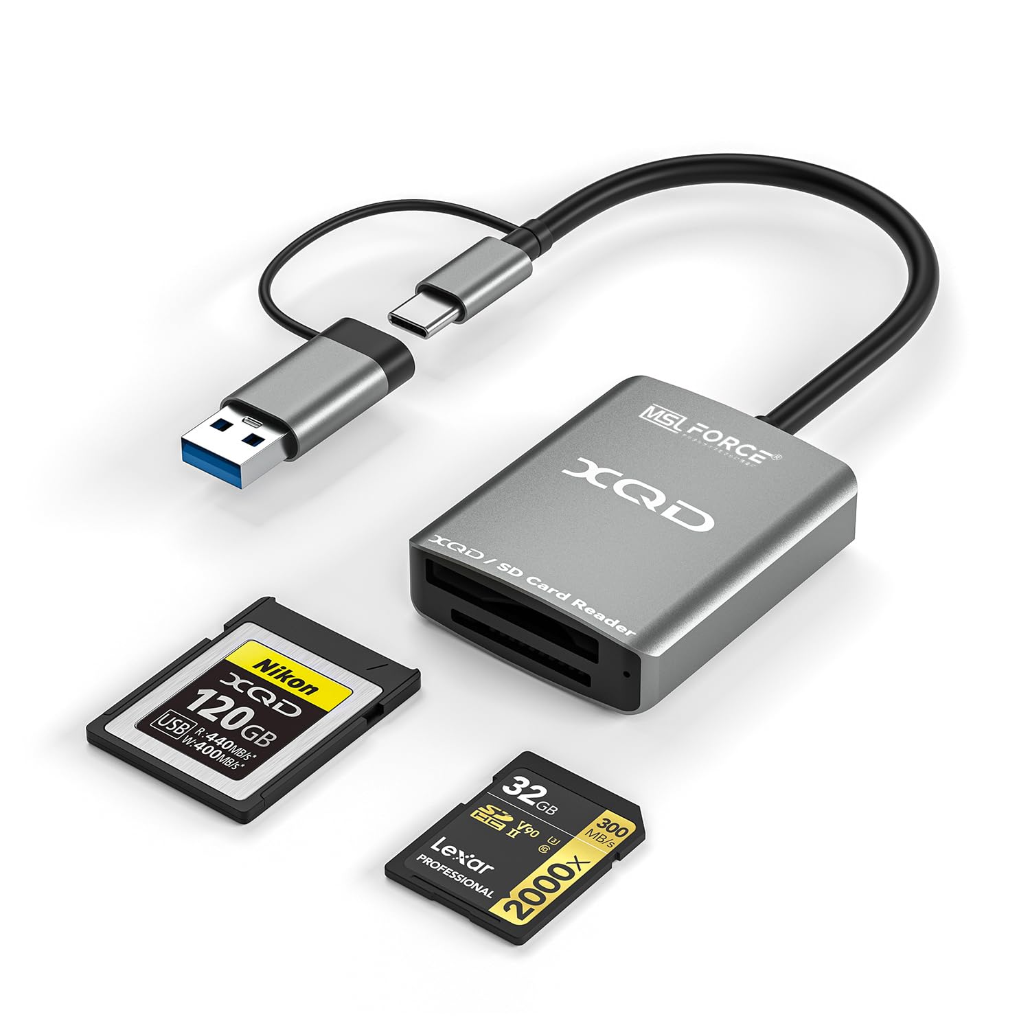 XQDカード & SDカード UHS-II 64GB & XQDカードリーダー ソニー(SONY) XQDメモリーカード 64GB カードリーダーセット